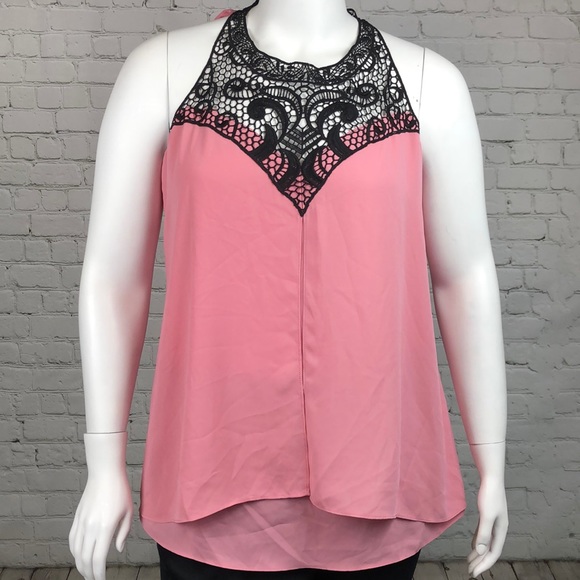 Only Size 14 Left! City Chic Pink Crochet Tank Top - Picture 2 of 6